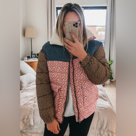 Patchwork Style Warm Winter Coat - Picture 3 of 3